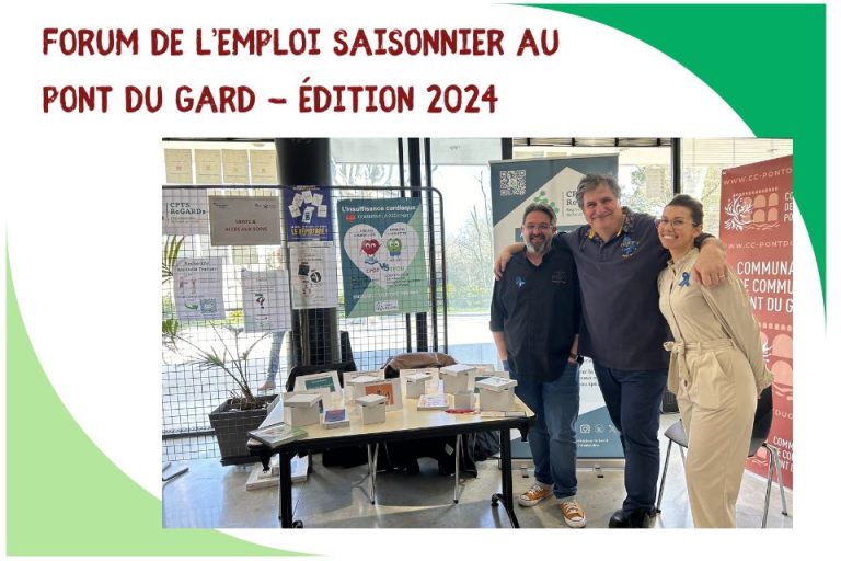 forum de l'emploi saisonnier pont du gard 2024 sensibilisation insuffisance cardiaque