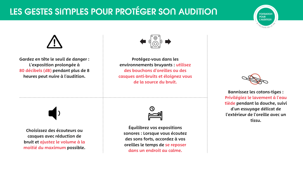 gestes pour protéger votre audition