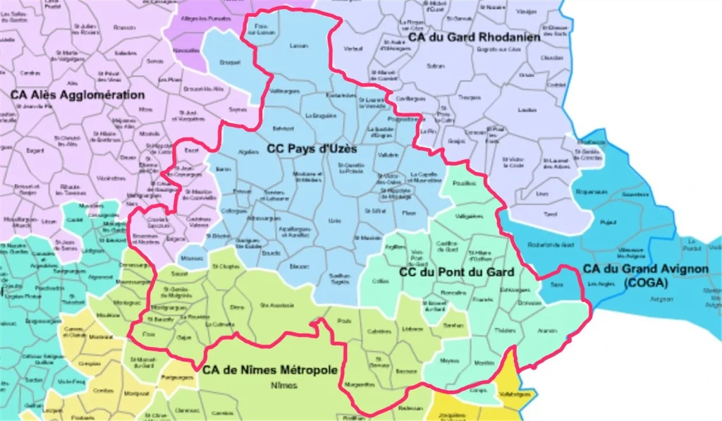 carte du territoire de la cpts regards